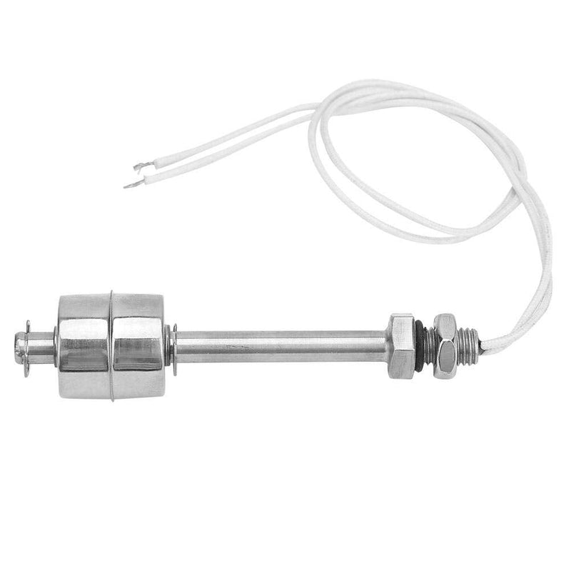 Keenso Pool Float Switch, Liquid Level Sensor AC/DC 0 ~ 220 V Stainless Steel Liquid Level Sensor Liquid Float Switch Tank Vertical Water Level Sensor for Pool Can 100 mm