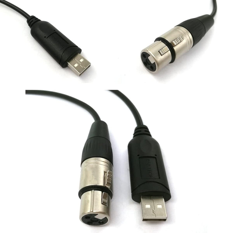 DSD TECH USB to DMX Interface Cable with FTDI Chip - 5.9FT