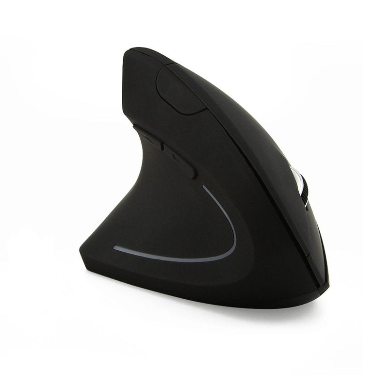 Left-Handed Mouse,2.4G Wireless Vertical Ergonomic Optical Mouse Portable Office Gaming Cordless Mice with USB Receiver for PC Laptop Computer Desktop,800/1200/1600DPI 6 Buttons,Breathing LED Light Black 1