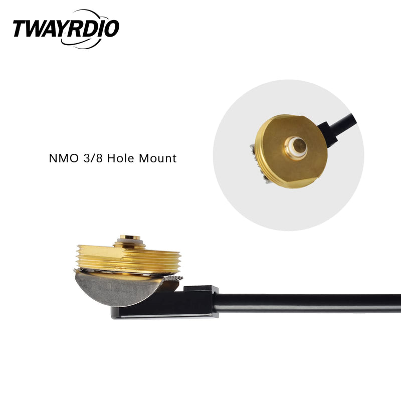 [AUSTRALIA] - TWAYRDIO Dual Band 144MHz/430MHz NMO Antenna, 3/8" Hole NMO Antenna Mount with 13ft Low Loss RG58 Coaxial Cable PL259 Plug for Motorola Midland Yaesu Icom Mobile Two Way Radio 
