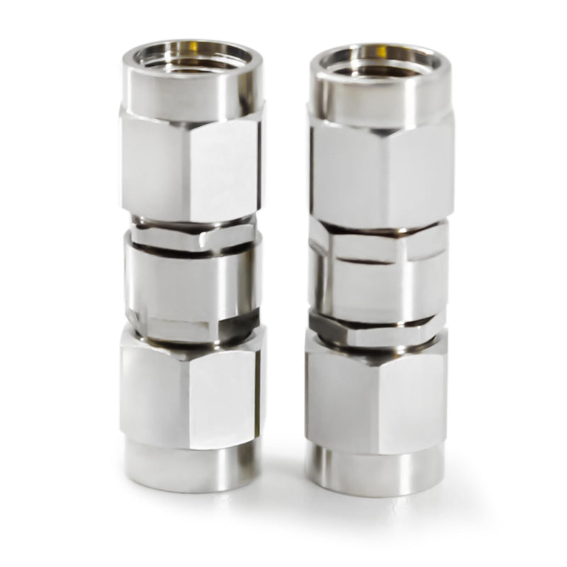 TOJOIN RF Coaxial Adapter Connector 2.92MM Male to Male DC-40GHZ 50ohm, RF 2.92MM Adapter for RF Cable, Coupler Antenna, Extension Cable, WiFi, 2PCS Silver 2.92MM-JJ-2pcs
