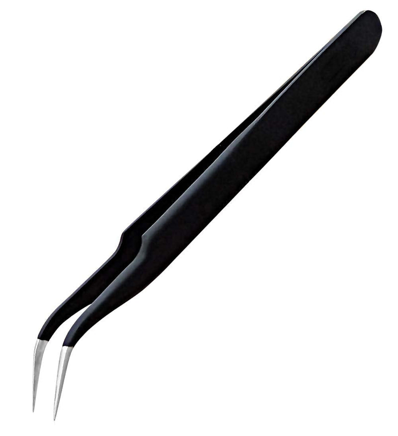 ESD Anti static Precision Electronics Tweezers tools Kit, Non Magnetic Multi-standard Stainless Steel Tweezer Set for Electronics Jewelry-making Repairing and cell phone repair,2pack (ESD-14&15)