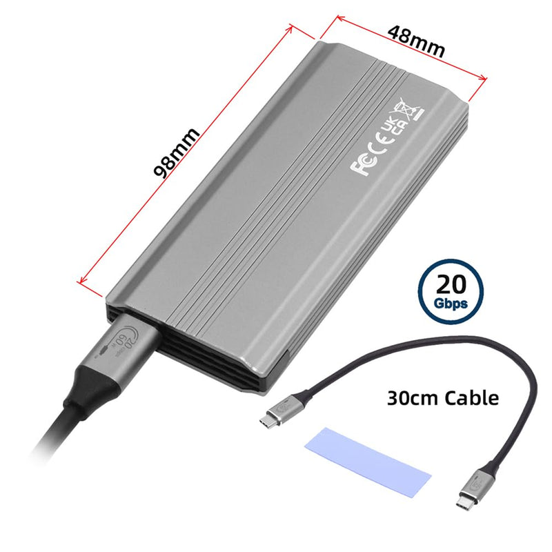 Type-C USB3.2 USB4 20Gbps to M-Key M.2 NGFF NVME SATA SSD PCBA Enclosure 2280/2242/2260mm RTL9220 type-c to M-key 2280/2242/2260mm
