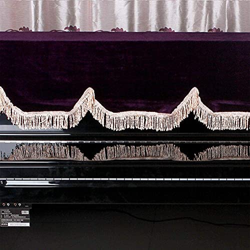 Bnineteenteam Electronic Keyboard Anti-Dust Cover 88 Key Piano Cover Split Curtain Design Purple