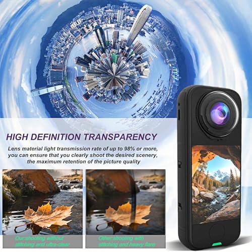 Insta 360 X4 Air Premium Lens Guards, Tempering Glass Lens Protector Cover for Insta360 X4 Air Accessorie (Optical Glass)