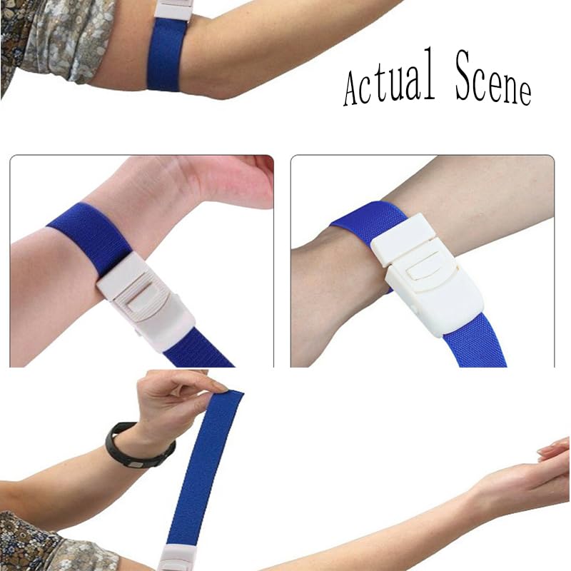 6 Pieces Storage Tube Vein Stain Tourniquet Buckle Tourniquet Bands Storage Tube Blood Removal with Buckle Dust Tape Quick Medical for Camping Hiking Fight Mountaineering Outdoor Sports