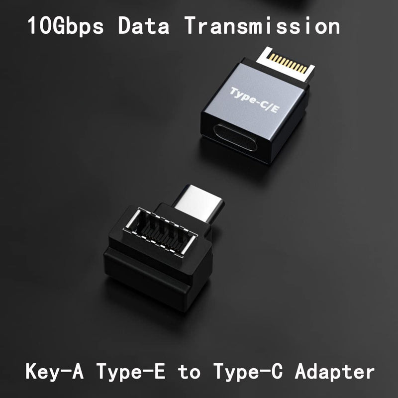 rgzhihuifz USB 3.1 Type E to Type C Extension Adapter , Gen 2 (10 Gbit/s) USB 3.1 Type-E Male Port to Type-C Female Port and Type E Female/Type C Male Internal Adapter Cable