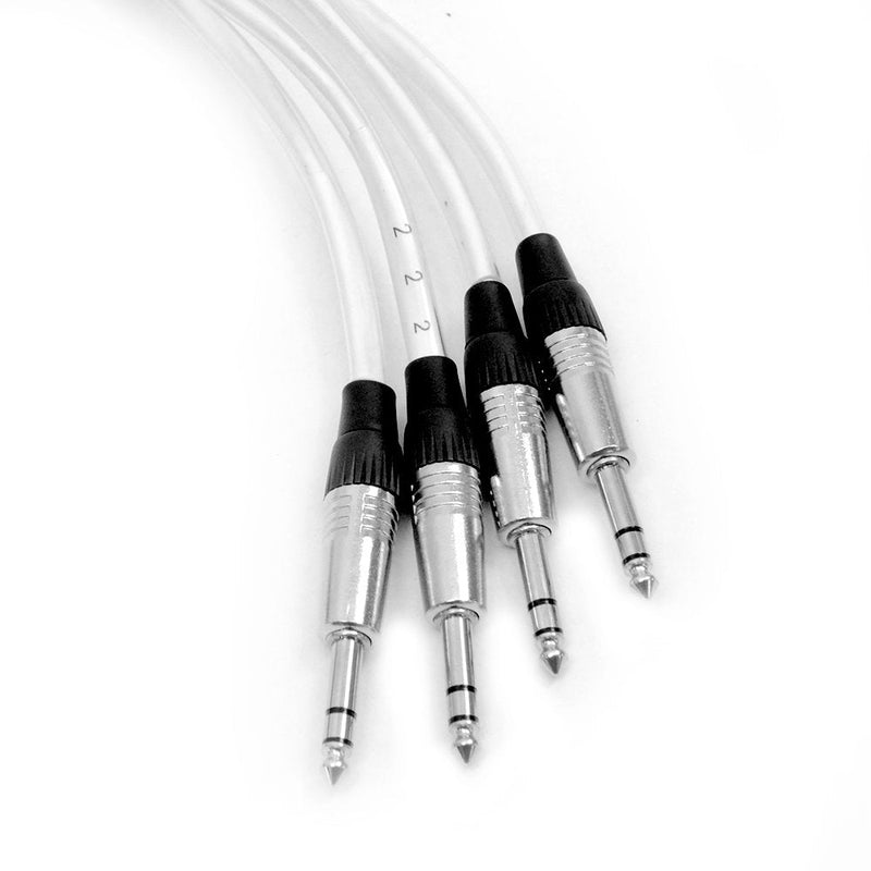 Seismic Audio - SAST-4-8-7 - 4 Channel 1/4" TRS Insert Snake Cable to 8 1/4" TS - 7 Feet 7 Foot - 4 TRS x 8 TS