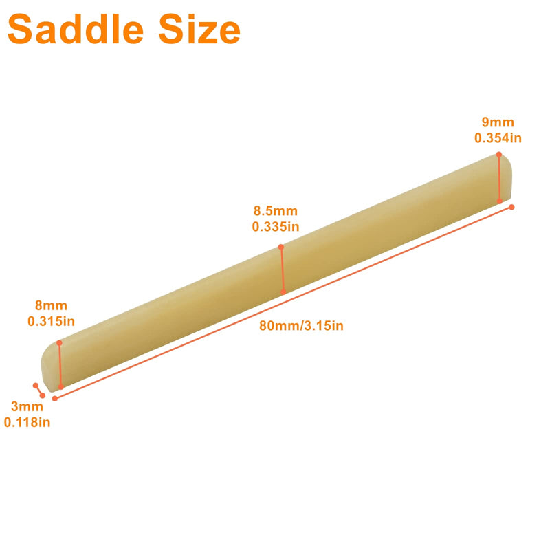 [AUSTRALIA] - Miwayer Classical Guitar Bridge Unbleached Bone 6 Strings Saddle and Nut Made of Real Natural Bone (Classical Bridges 2 pair) Classical Bridges 2 pair 