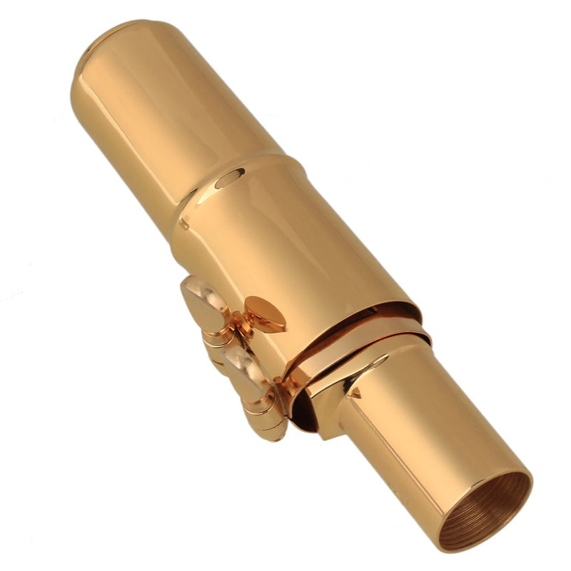 Yibuy B-flat Tenor Sax Saxophone Metal Mouthpiece Size #6 Gold Plated