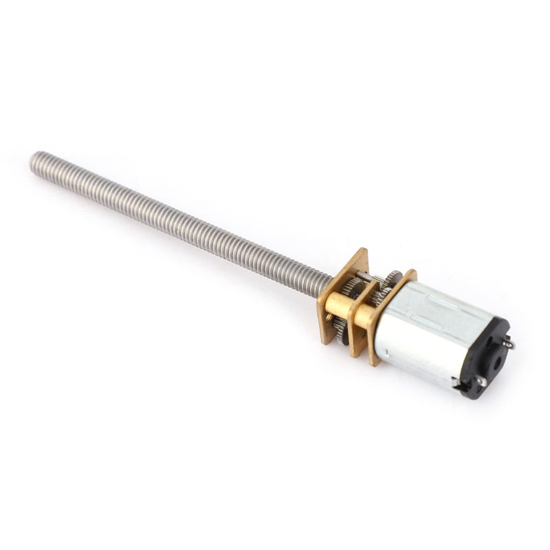 [AUSTRALIA] - ViaGasaFamido N20 Gear Motor Mini Metal Gear Motor Speed Reducer for Lead Ball Screws DC with 55 mm Long M4 Threaded Spindle (200 Rpm), Gear Motor 