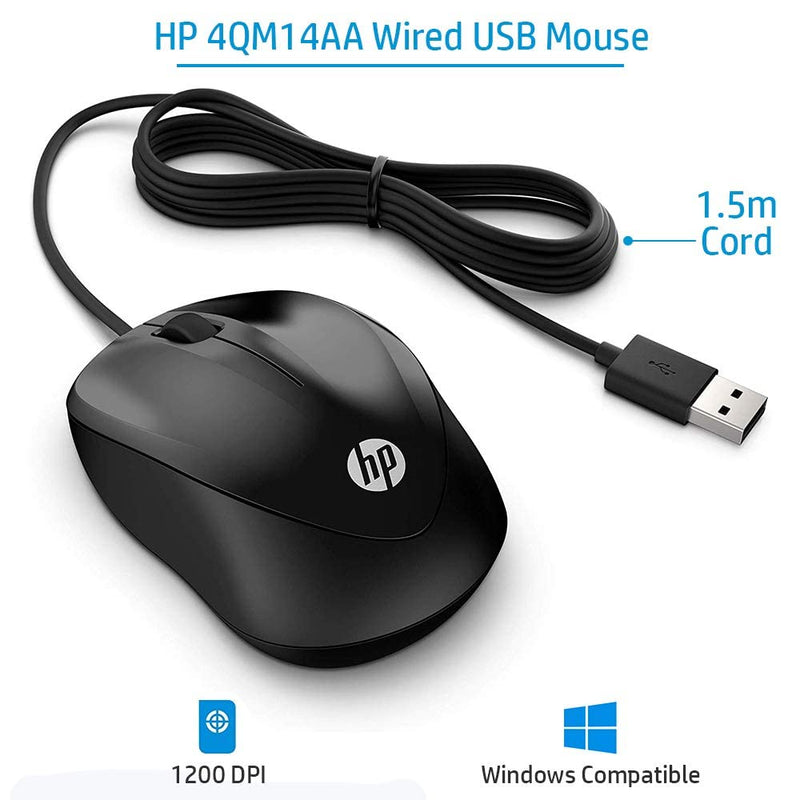 HP 1000 Wired Mouse (4QM14AA)