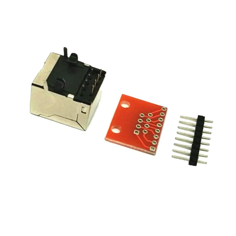 Almencla Pack of 10 8P8C Female Connectors and Connectors Plate Connector Breakout Board for Ethernet Sockets