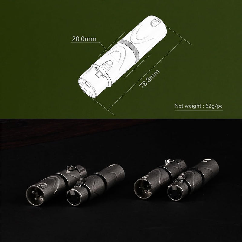 XLR Adapter, 5 Pin Female to 5 Pin Female Connector for DMX Audio Mixer Mic Extension - 2 Pack 5PIN XLR Female to 5PIN XLR Female(D1069)