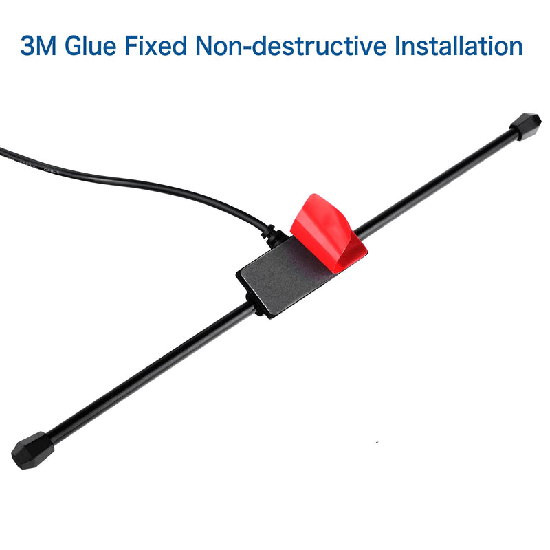 Universal FM Radio Dipole Antenna Screw F Male Plug for Home AV Audio Stereo Receiver Indoor 75 Ohm 16ft