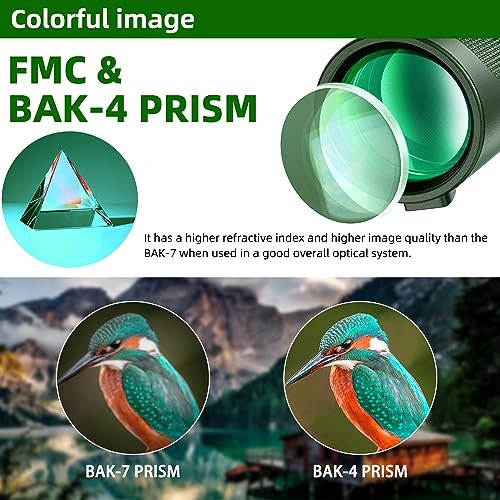 40X60 High Power Monocular Telescope with Tripod & Phone Adapter, HD Low Light Vision for Adults, Perfect for Wildlife Watching, Hiking, Camping and Sporting Events
