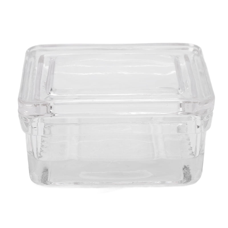 [AUSTRALIA] - Glass Staining Jar with Lid, Transparent Container, Sturdy (Glass with 10 Slides) Glas mit 10 Objektträgern Glass with 10 slides 