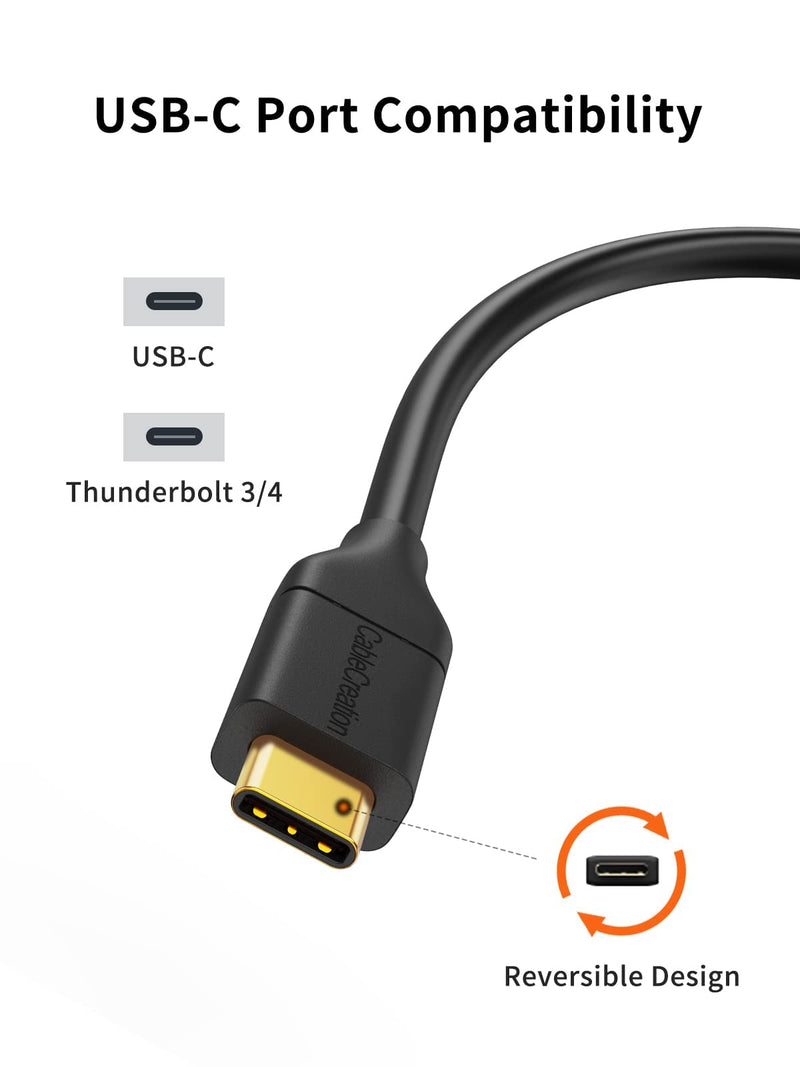 CableCreation USB 3.1 C to USB B Cable 4FT 5Pack, USB B to C 10Gbps Cord | for Thunderbolt 3 Host MacBook Pro Air, External Hard Drive, Docking Station, 1.2m, Black 5