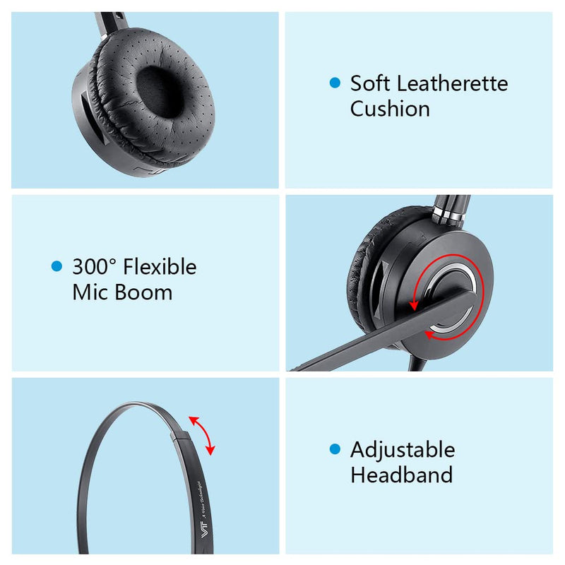 [AUSTRALIA] - Mono Plantronic-QD Headset with Microphone - for Cables with Quick Disconnect Connector for Call Center Office (VT6932QD) Mono-1 