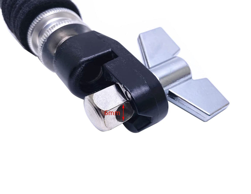 Cymbal Quick Release Nut & Hi Hat Clutch for Cymbal Jazz Drum Parts Accessories 4 Packs (Black) Black