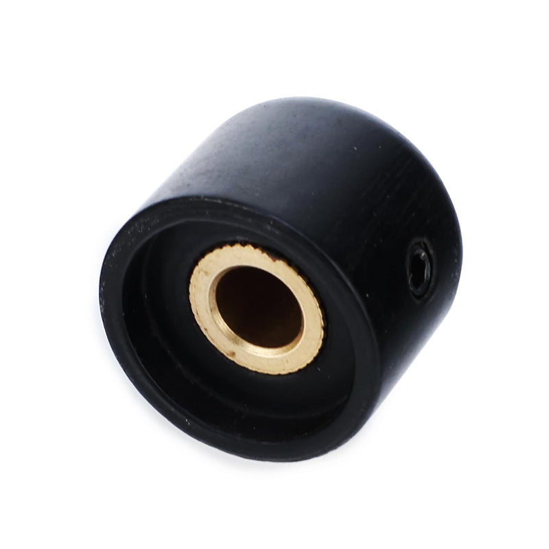 3Pcs Ebony Electric Guitar Volume Tone Knobs with Brass Hole Wood Bass Guitar Control Knobs Compatible with Fender Strat Telecaster Jazz Les Paul Guitar Replacement Parts (Ebony Natural Color) 3 Piece Ebony-6.0