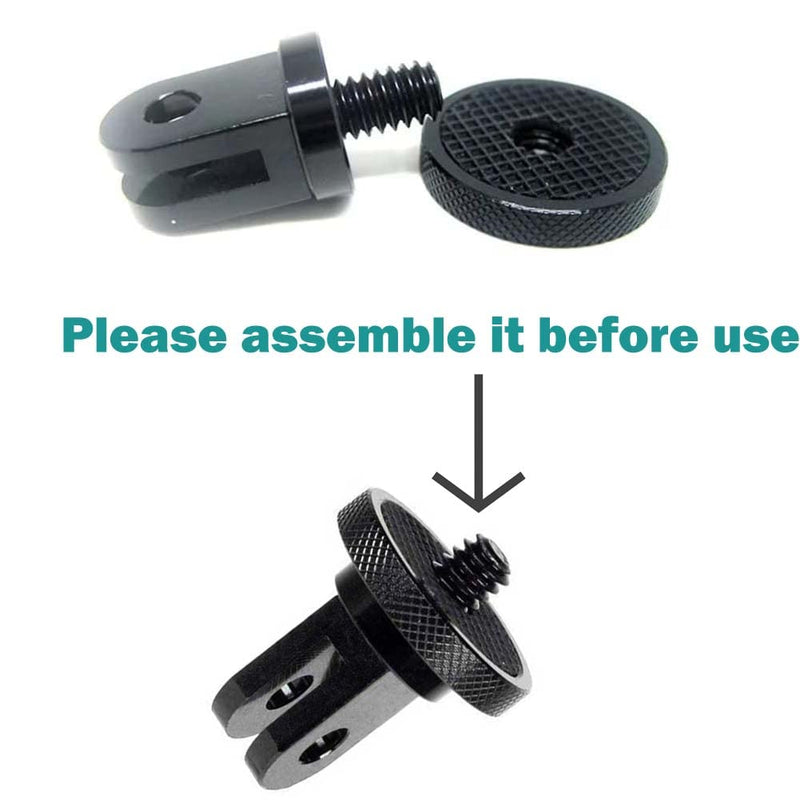 Aluminum Camera Tripod Adapter 1/4"-20 Conversion Mounts Compatible with Gopro Action Cameras Insta360 and Other Standard 1/4 Accessories, Quarter Inch Mount for GoPro Ecosystem