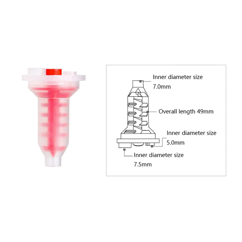 [AUSTRALIA] - Dental Impression Mixing Tips, YOUYA DENTAL 50pcs Dental Intra Oral Tips for Dentistry Materials Mixing Tube Disposable Silicone Rubber Head Lab Products - Pink Large 50Pcs NT7055-Red 