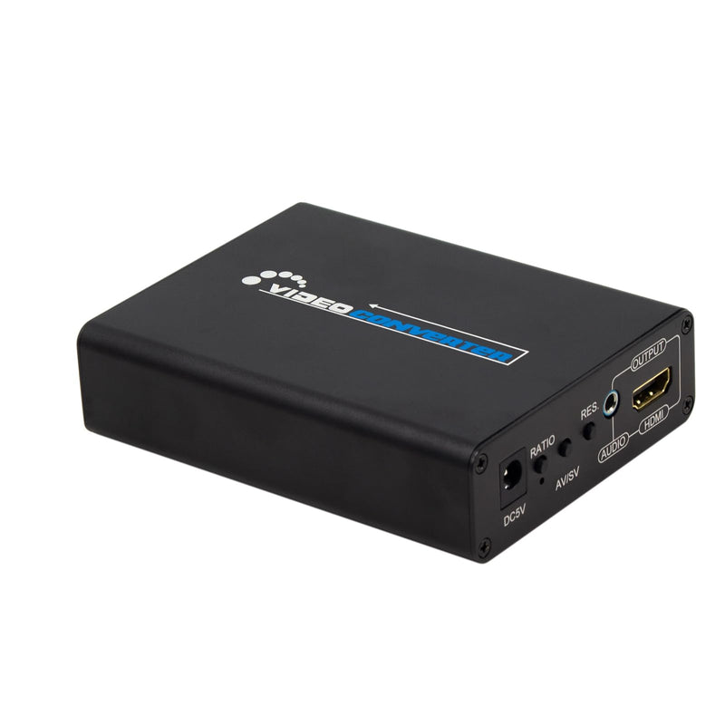[AUSTRALIA] - Wiistar AV S-Video to HDMI-Compatible Converter S-Video/RCA+L/R Audio to HD+Audio RCA Adapter with Ratio Switch Composite for PAL/NTSC for VHS/VCR/N64/PS2/Wii/DVD HDTV Monitor 