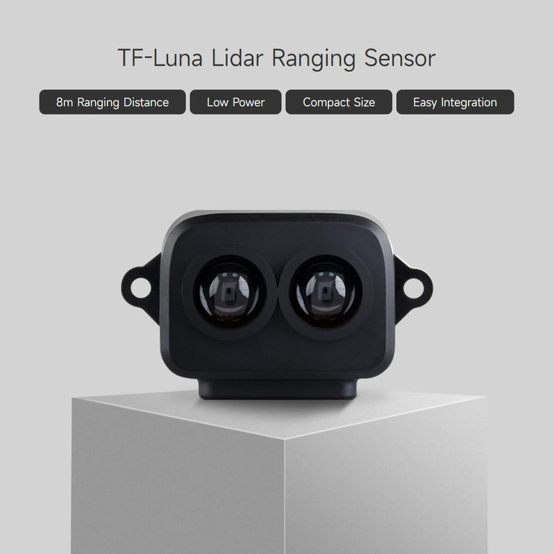 Waveshare TF-Luna Lidar Ranging Sensor, Compatible with Raspberry Pi 5/4B/3B/Zero/Zero W/Zero 2W/Pico/Pico W/Pico WH, 8m Ranging Distance, Mini Laser Ranging Module, TOF Ranging Principle