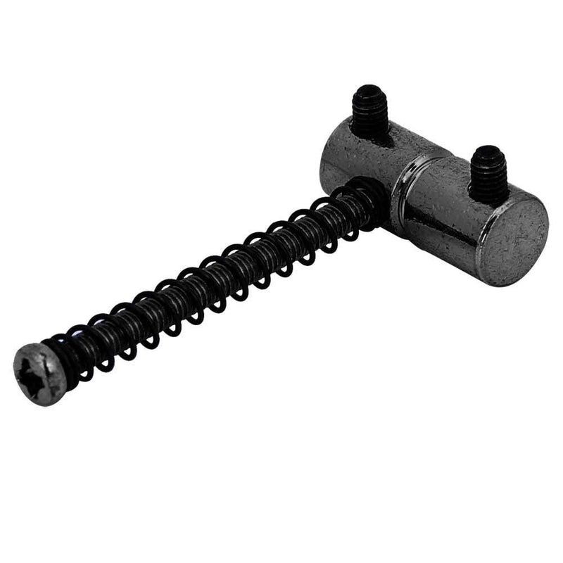 4pcs Electric Bass Compensated Saddles Set,Bass Bridge String Saddles Spring Screws for Electric Bass Guitar (Black)