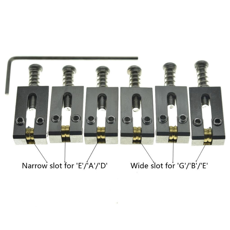 Dopro Premium Stainless Steel Bridge Roller Saddles Tremolo Bridge Roller Saddle for Strat/Tele Guitars 10.5mm Width 2-1/16"(10.5mm) width