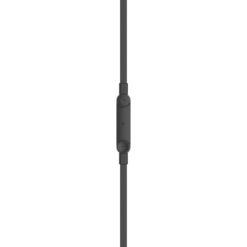 Belkin Wired Earbuds with Lightning Connector, Built-in Mic | In-ear headphones, tangle-free cable, inline remote, volume and track controls, water resistant, iPhone, iPad Black One Size LTG