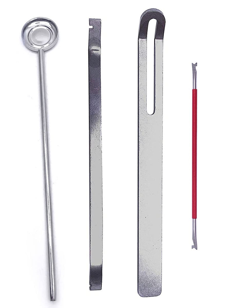 Woodwind Instrument Repair Tool Kit Stainless Steel Key Cover Adjusting Dual Head Spring Hook Key Buttons Protector for Sax Clarinet Oboe Flute Piccolo 4PCS