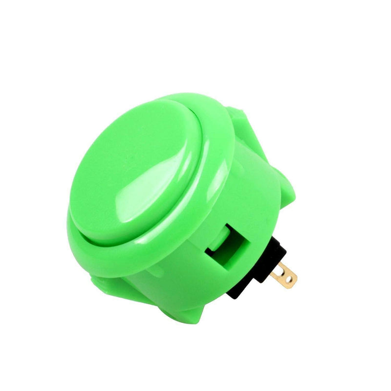 SANWA 6 pcs OBSF-30 Original Push Button 30mm - for Arcade Jamma Video Game & Arcade Joystick Games Console (Green) S@NWA Green