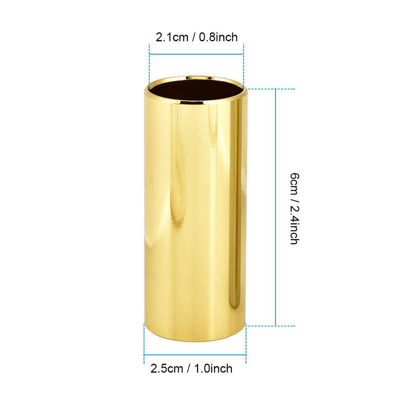 2Pcs Guitar Slide, Guitar Slides for Electric Brass Slide and Stainless Steel Slides for Guitar, Bass, Medium Performance Accessories Lap Steel Guitar Slide Lap Steel Guitar Slide