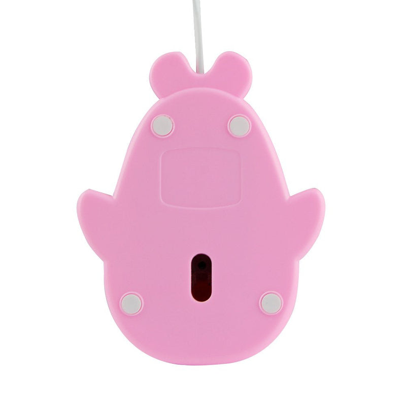 Fashionable Cute Animal Baby Dolphin Shape USB Wired Mouse 1600 DPI Optical Mice Mini Small Kids Children Mice for PC Laptop Computer (Pink) Pink