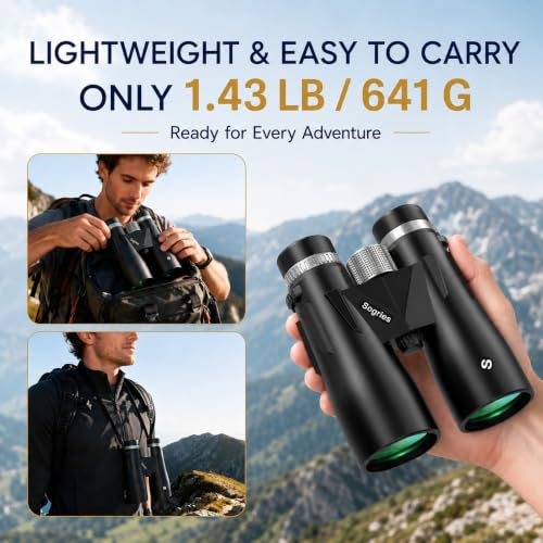 15x52 High Power Binoculars for Adults Hiking Safari Travel Sports