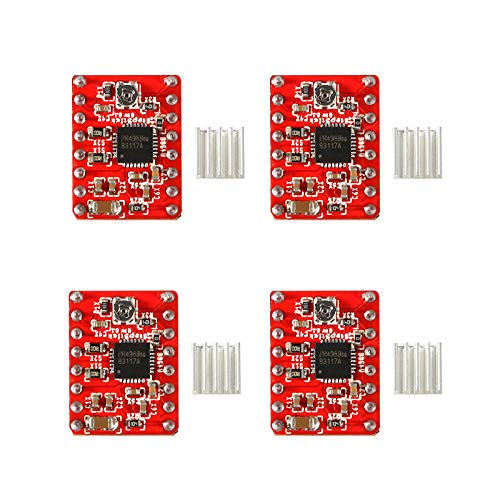 ACEIRMC 3D Printer CNC Shield V3 Engraver Expansion Board with 4X A4988 Driver Module and 4 x Radiator