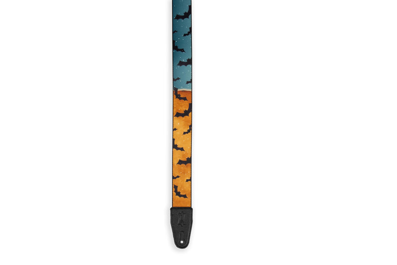 [AUSTRALIA] - Levy's Leathers Halloween Guitar Strap 2" Wide Polyester with Tri-Glide Adjustment; Batty Witch (MP2H-003) 