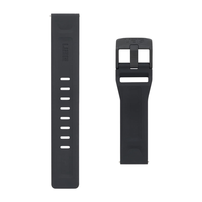 URBAN ARMOR GEAR UAG Compatible with Samsung Galaxy Watch Band Fits 20mm Lug Galaxy Watch 7/6 40/44mm, Watch 6 Classic 43/47mm, Quick Release Soft Silicone Replacement Sport Strap Black