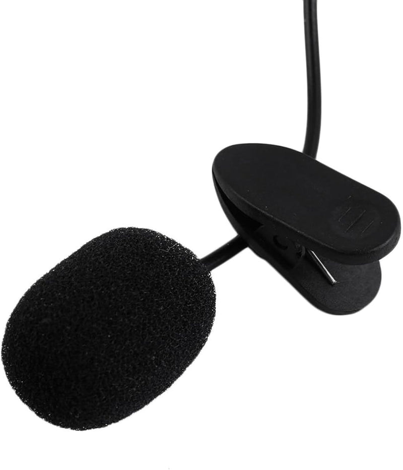 Black Plastic 3.5mm Wired Lavalier Microphone Speech Teaching Sound Amplifier Mic for Phone PC，Wireless Microphones and Systems，Wireless Lavalier Microphones