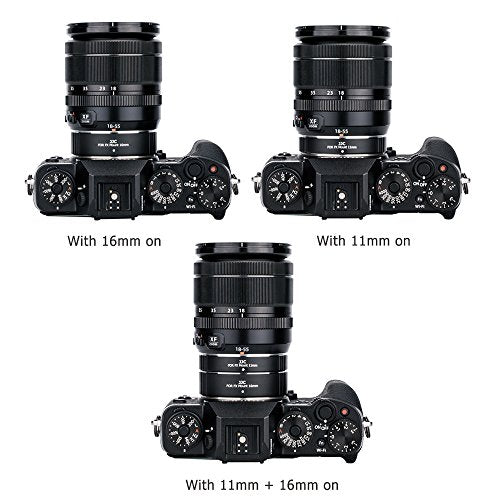 JJC X Mount Auto Focus Macro Extension Tube Set for Fujifilm Camera & Lens Fujifilm X Mount (Set)