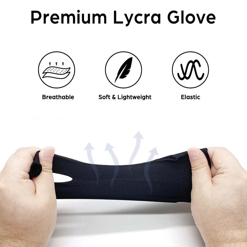 Timebetter Artist Drawing Glove, Digital Art Glove for Tablet iPad, Palm Rejection, Two Open Finger, Fit Left Right Hand - L, Pack of 2 2 Finger, Tip Open