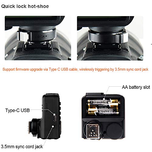Godox X2T-S Wireless Flash Trigger Compatible with Sony Camera Bluetooth Connection APP Control 1/8000s HSS Transmitter for Godox V1S TT685S TT350S V860II-S TT600 AD200 (X2T S Compatible with Sony)