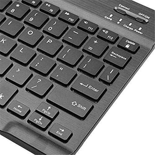 BoxWave Keyboard Compatible with Samsung Galaxy Tab A7 (7.0 in) - SlimKeys Bluetooth Keyboard - with Backlight, Portable Keyboard w/Convenient Back Light - Jet Black