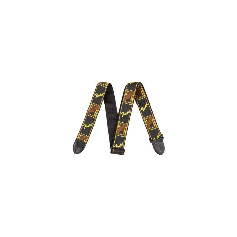 Fender Monogrammed Guitar Strap Black/Yellow/Brown
