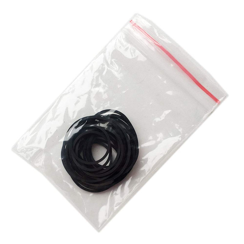 Mixed Square Cassette Tape Belt Machine Recorder Rubber Belt 25/30/35/38/40/45/50/55/60/65MM （1/2 Perimeter） CD DVD Assorted Common Belt Repair Rebuild for Repair Maintenance - Black (Packs of 30)