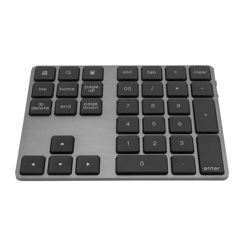 Wired/Bluetooth Numeric Keypad, Portable Wireless Bluetooth 34-Key External Number Pad with 2 USB 3.0 Interface for Computer Laptop Windows, OS, Android(Black) Black