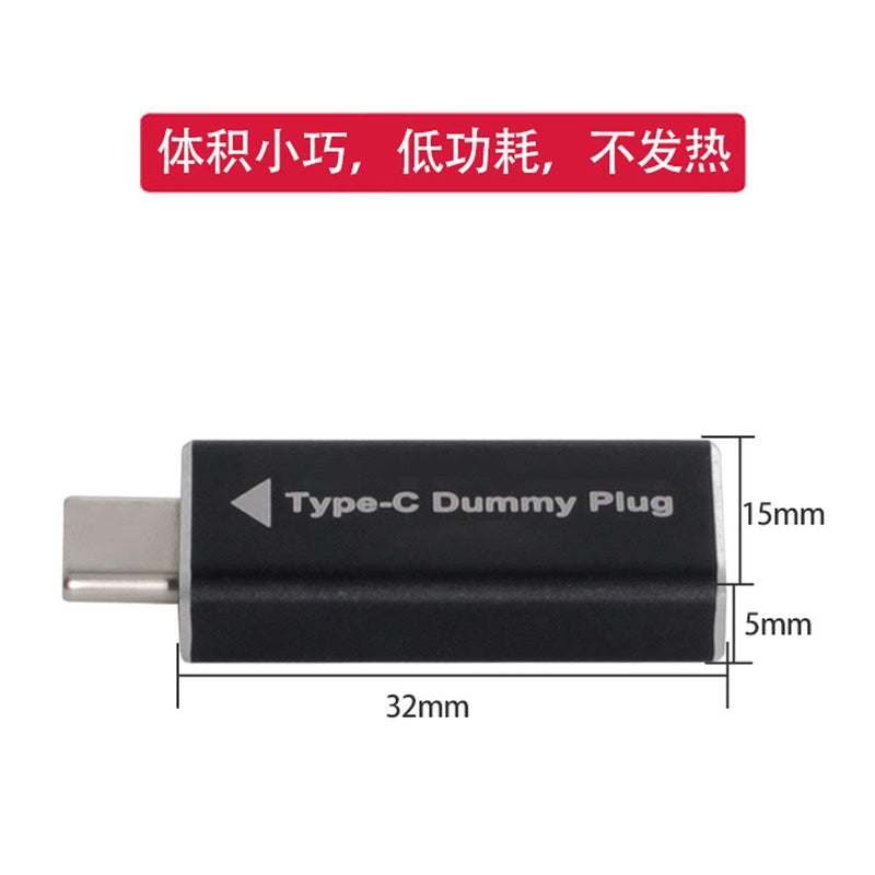 CY USB-C Type-C Adapter Virtual Display Adapter Type-C USB-C DDC EDID Dummy Plug Headless Ghost Display Emulator 1920x1080p@60Hz