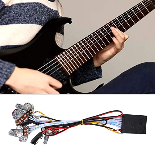 Bass Guitar Preamp 3 Band EQ Active Circuit, Dual Potentiometer Tone Control with Noise Reduction for Pickup Volume Balance DIY Installation Kit‌